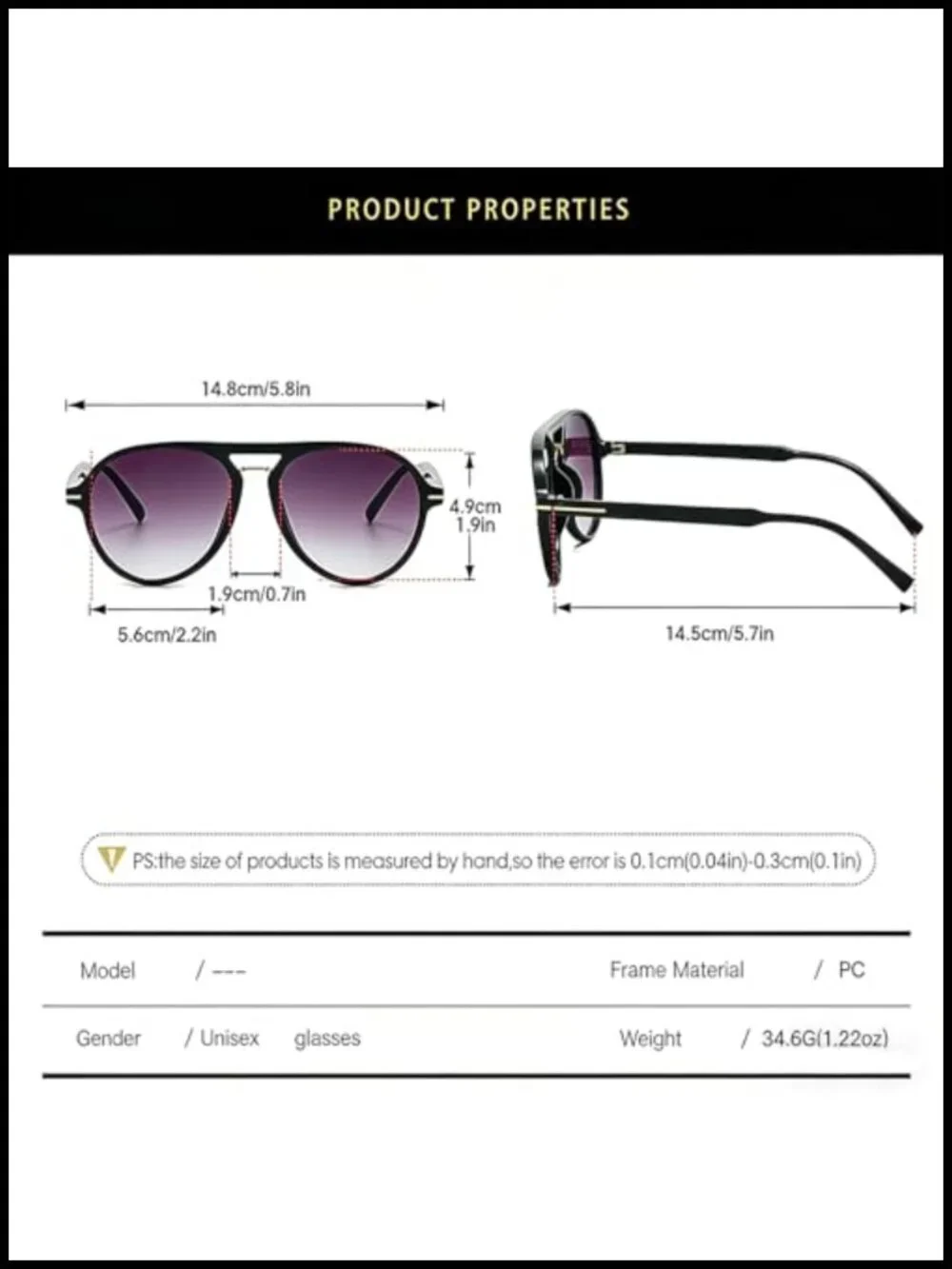Retro 70s Vintage Pilot Double Bridge Round Oversized Sunglasses UV400